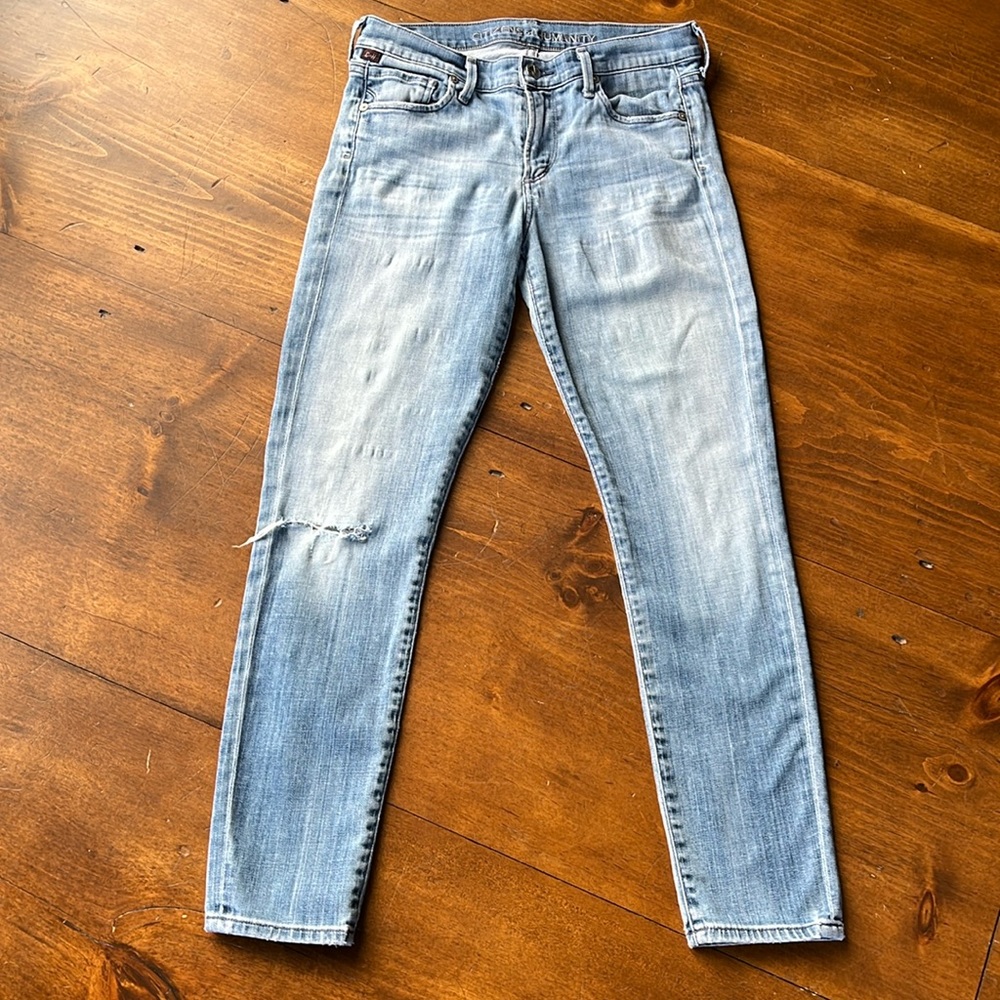 Citizens Of Humanity Thompson Medium Rise Cropped Skinny Jeans - Sz 28